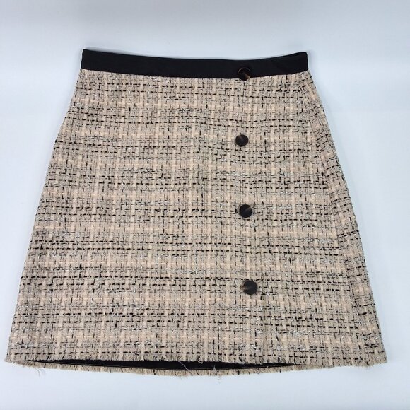 Ann Taylor Black and Tan Mini Skirt - Picture 1 of 7